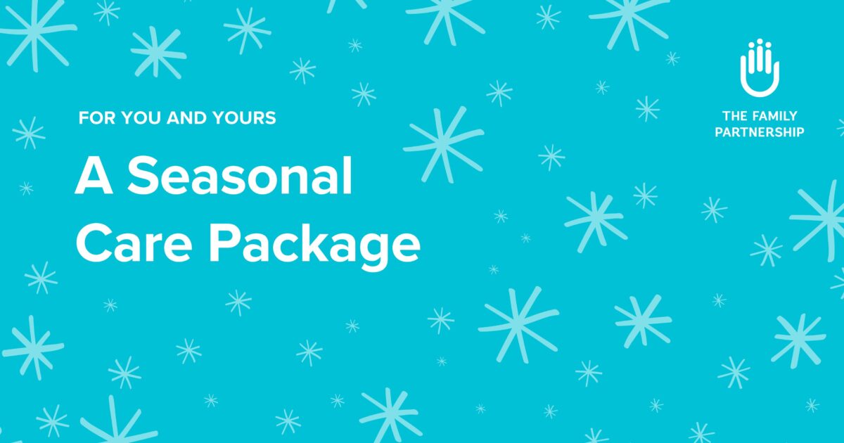 A blog header image that reads, "For you and yours: a seasonal care package"